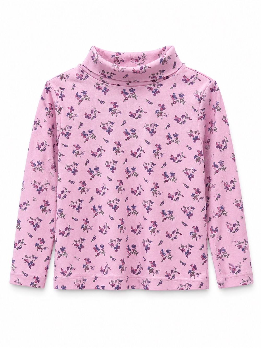 Vintage Y2K Gymboree Pink Floral Turtleneck Shirt Long sleeve Top Girls 5T